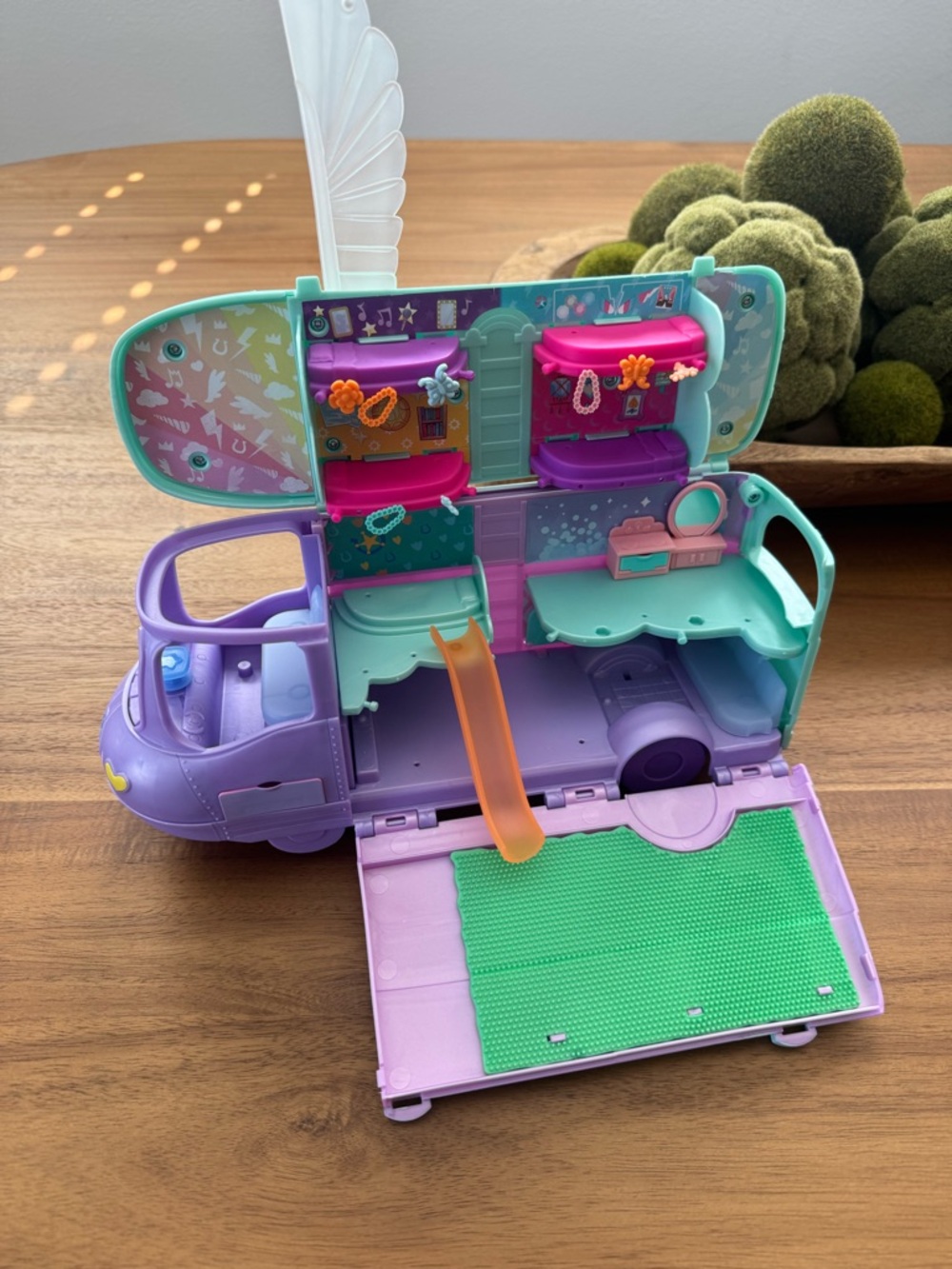 Vintage Polly Pocket 2014 car van carry case fold up.